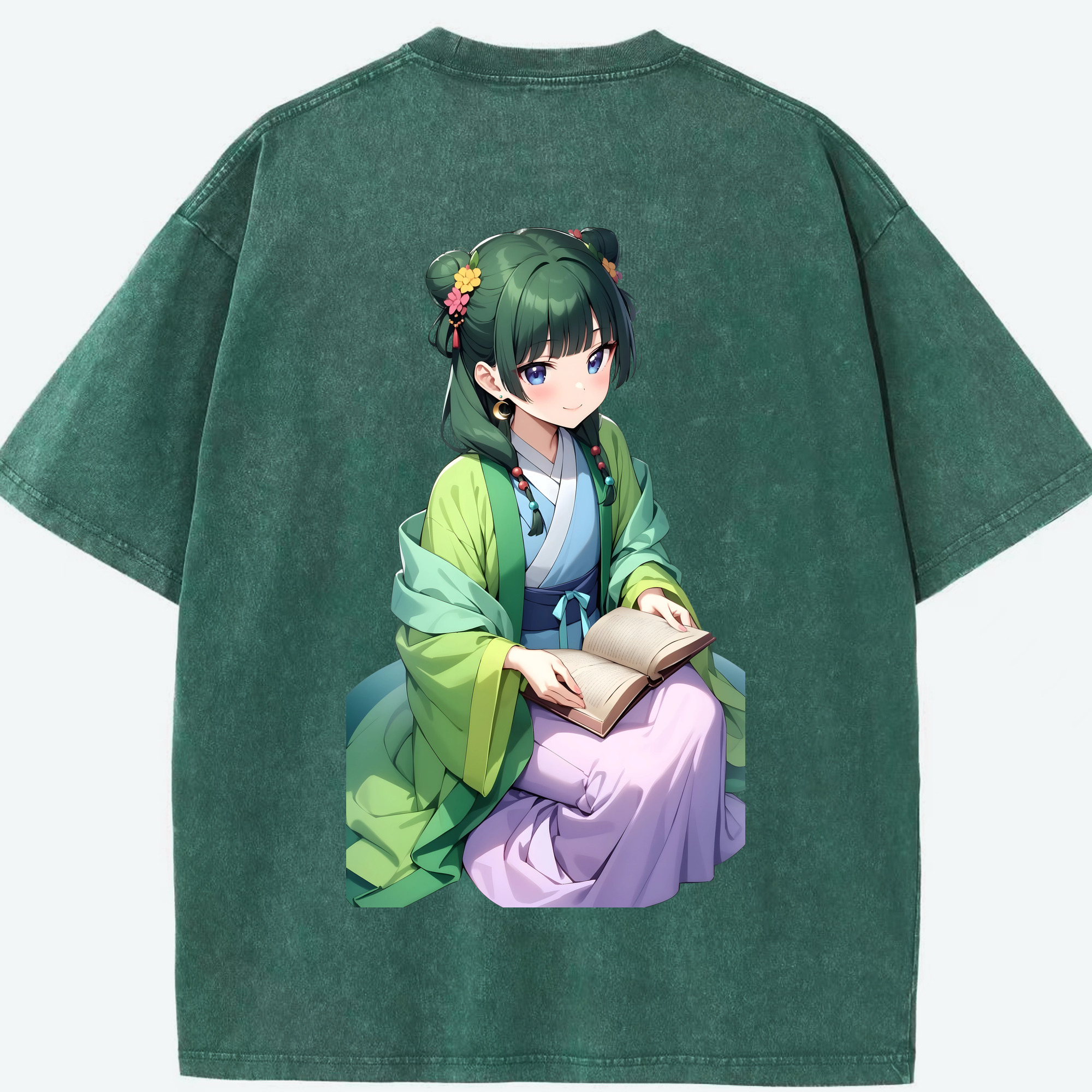 （画像用） 薬屋のひとりごと The Apothecary Diaries 綿100% ヴィンテージ風 半袖Tシャツ（背面プリント）